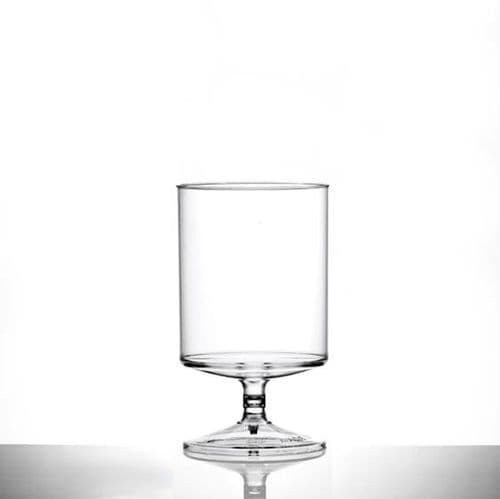 Clear Plastic Wine Goblets x 12