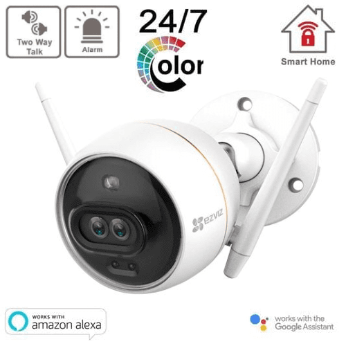 (2 x 2MP) C3X Dual-lens Full Colour Wi-Fi camera with Two Way Audio and False Alarm Filtering