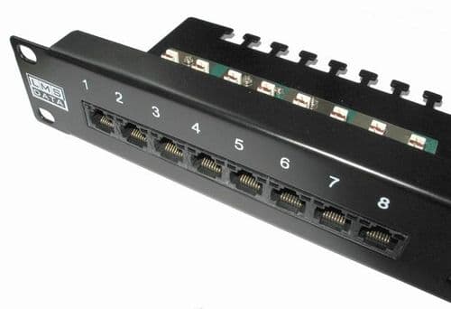 1U 19" 24 Port CAT5E Network Vertical RJ45 Patch Panel (UTP) w/ Cable Management PPAN-24-VLC