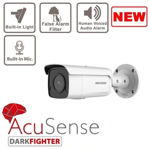 2MP DS-2CD2T26G2-ISU/SL AcuSense Strobe Light and Audible Warning Fixed Bullet Network Camera & MIC