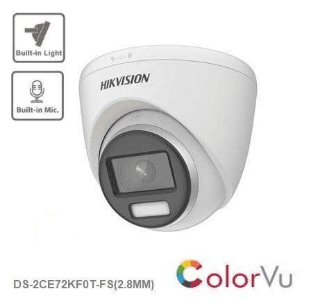 3K DS-2CE72KF0T-FS Hikvision ColorVu Audio Fixed Turret Camera