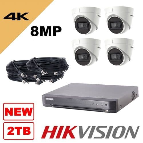 4K 8MP 8 Channel 4 Camera Kit 2TB