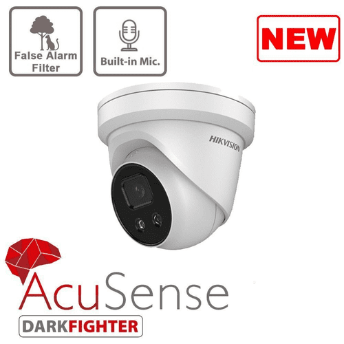 4MP DS-2CD2346G2-IU AcuSense Hikvision  Outdoor IR Fixed Turret Network Camera