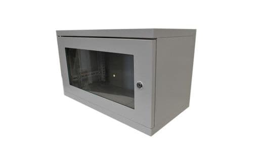 6U 280MM 19" Data Rack Wall Cabinet (Non - Removable Sides) - GREY CAB-W6U-EL280G