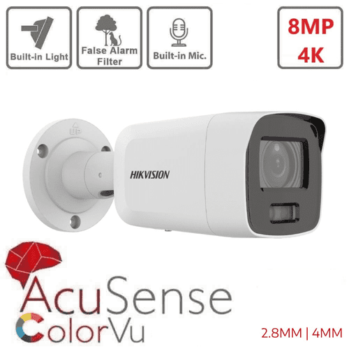8MP DS-2CD2087G2-LU ColorVu Fixed Bullet Network Camera