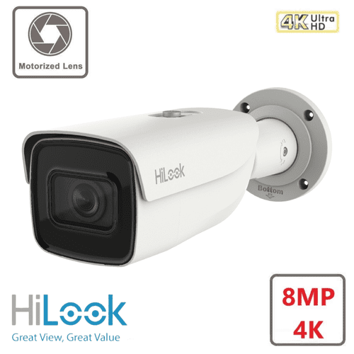 8MP IPC-B680H-Z HiLook by Hikvision IP camera with 30 meter infrared EXIR IRLEDs motorized Lens