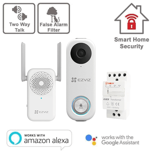 EZVIZ DB1C Wi-Fi Video Doorbell Kit Including Chime + Transformer