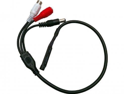 High Gain 12V Audio Microphone with in-line power
