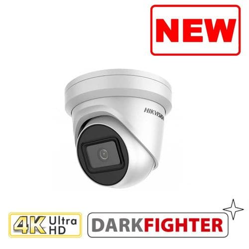New 8MP Hikvision DS-2CD2385G1-I 8MP IR Fixed Turret Network Camera - White