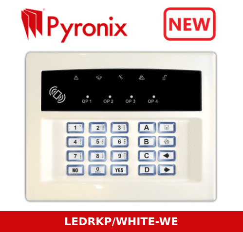 Pyronix Enforcer LEDRKP-WHITE-WE Wireless Arming Keypad (LEDRKP-WHITE-WE)