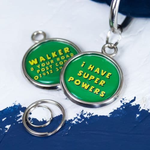 Personalised Dog ID Tag - Super Powers