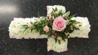 Funeral pink cross