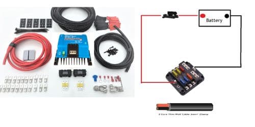Campervan Wiring Kit with Victron TR Smart Battery to battery Charger + Fuse Box
